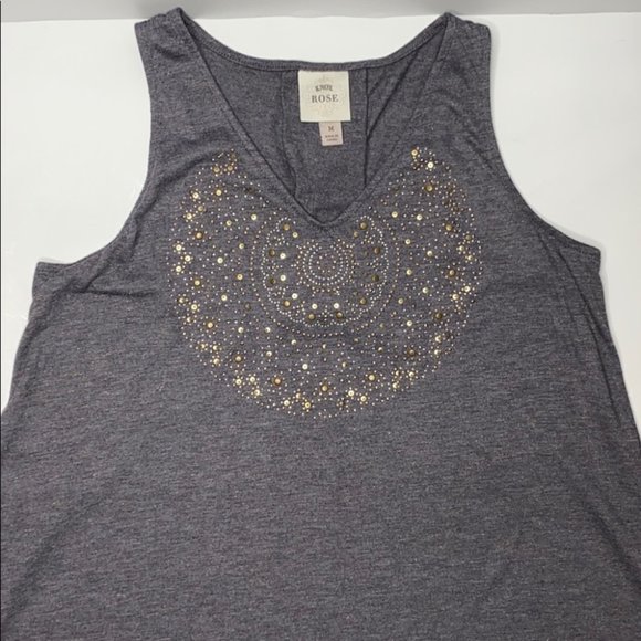 Knox Rose Embellished Tank Top Grey - Picture 8 of 9